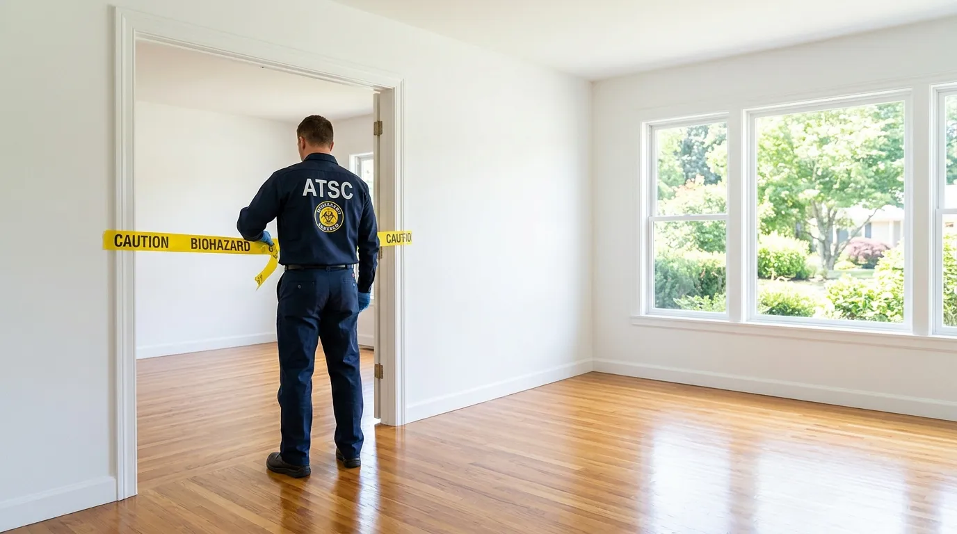 Certified biohazard cleanup crew performing Crime Scene Cleanup in Kearny